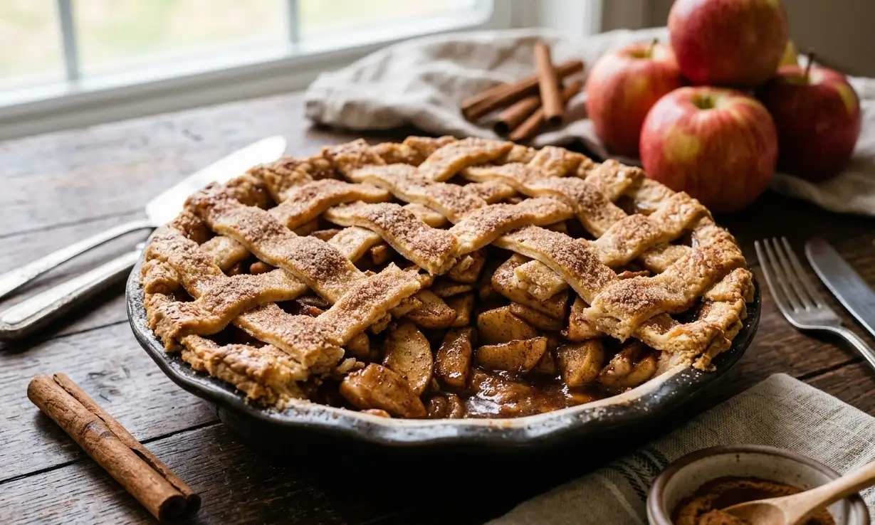 Apple Pie dengan Komposisi Rempah Kayu Manis yang Diperkuat untuk Pengalaman Rasa yang Lebih Kaya