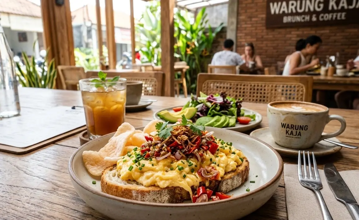Brunch ala Kafe crambled Egg dengan Sambal Bawang