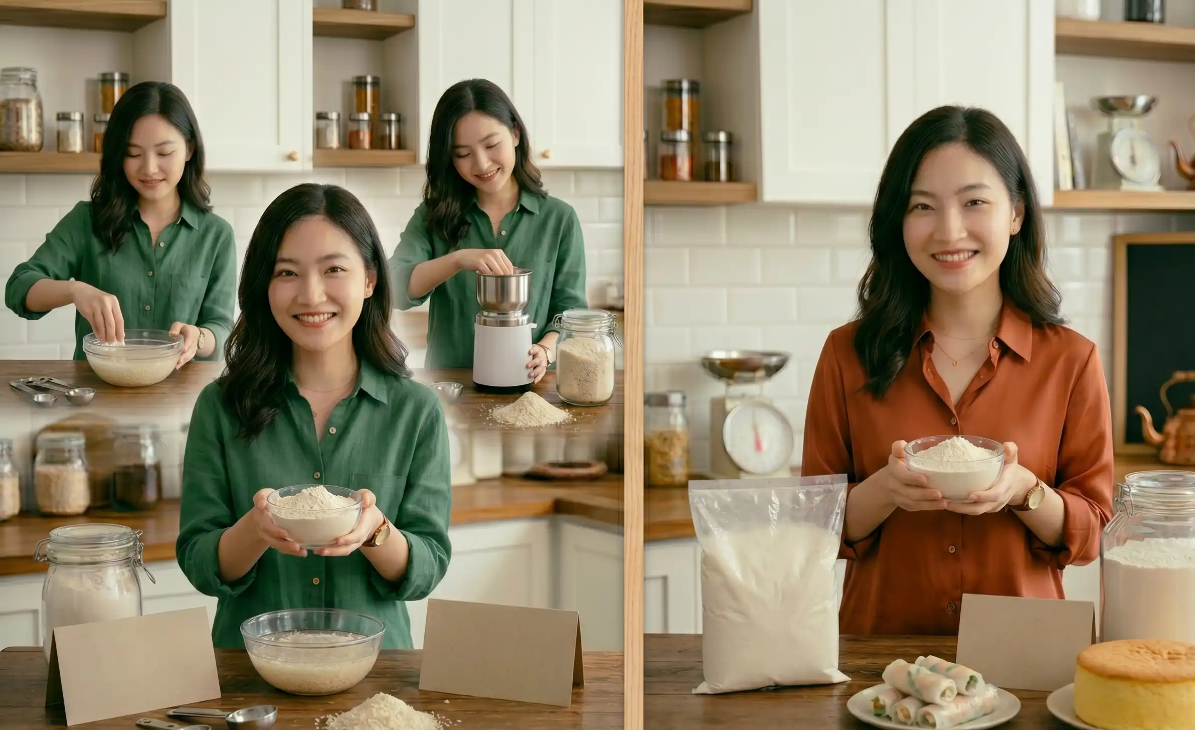 Cara Membuat Tepung Beras Sendiri vs Tepung Beras Premium