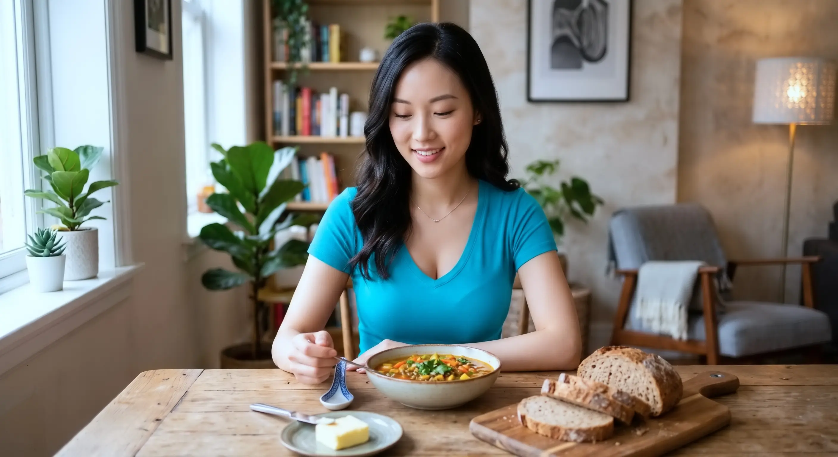 Kombinasi Nutrisi: Roti Terigu Premium dan Sup Sehat