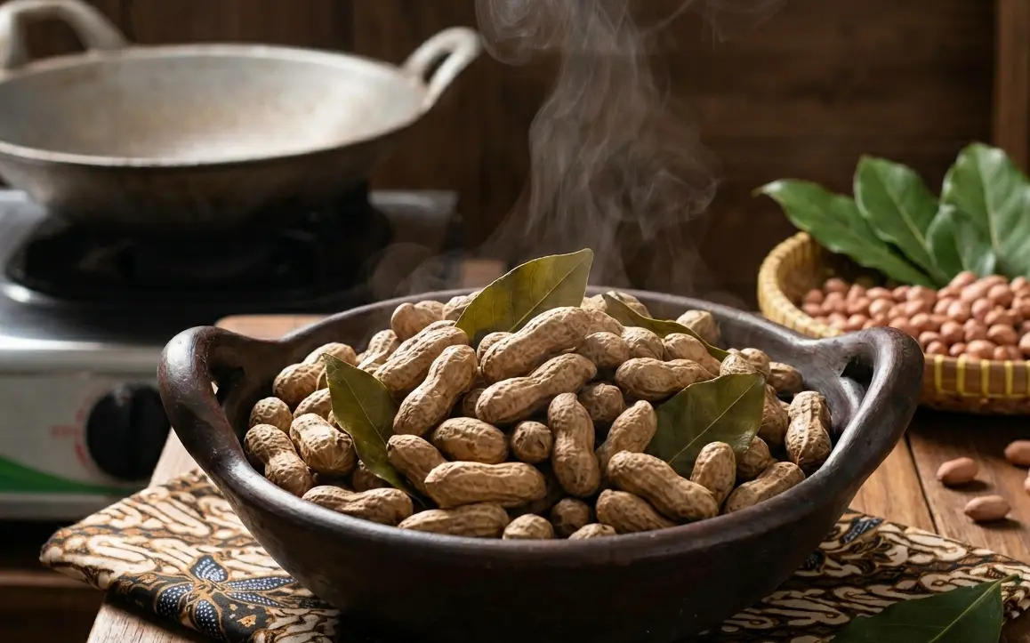 Kacang Tanah Rebus Daun Salam, Cemilan Protein Nabati untuk Energi Harian