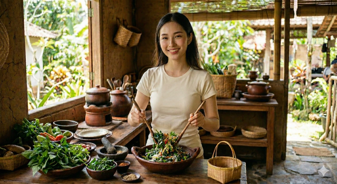 Masakan Berbasis Daun daunan Desa yang Kaya Serat dan Mineral
