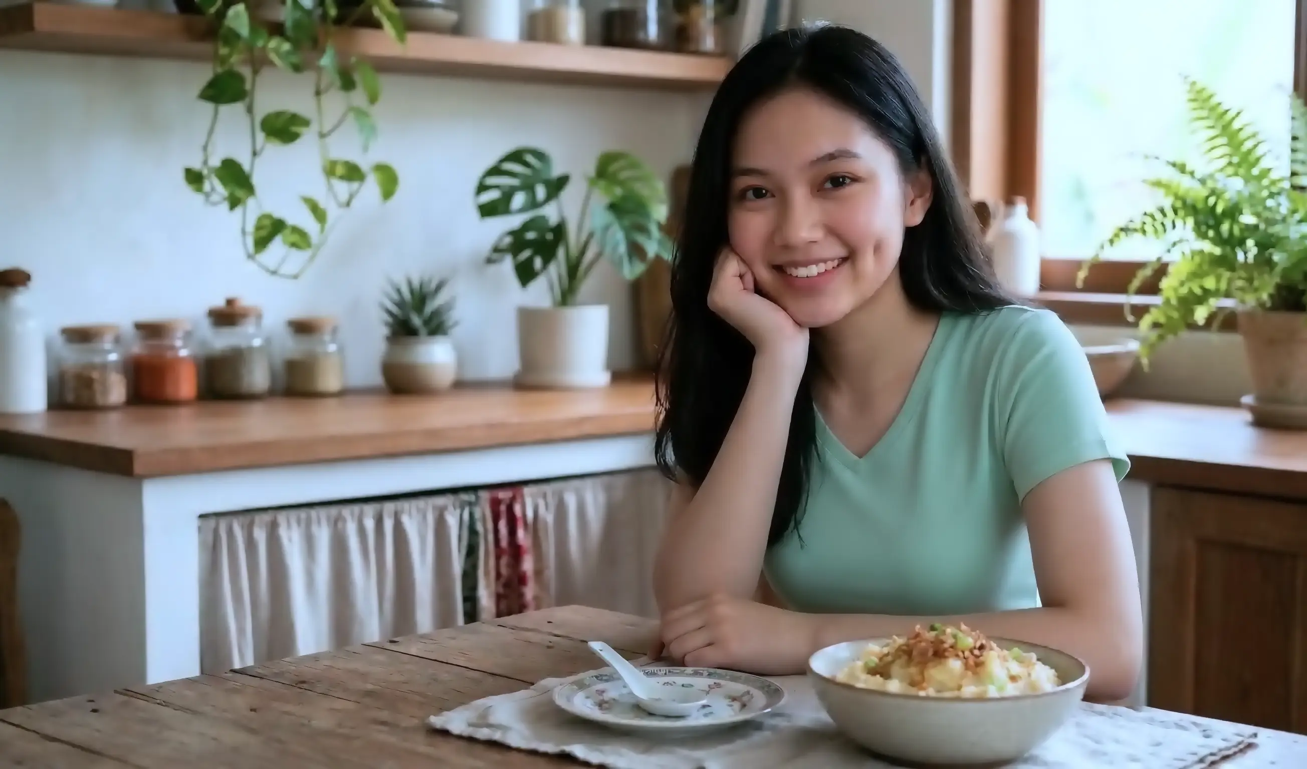 Mashed Potato Gurih dengan Taburan Bawang Goreng
