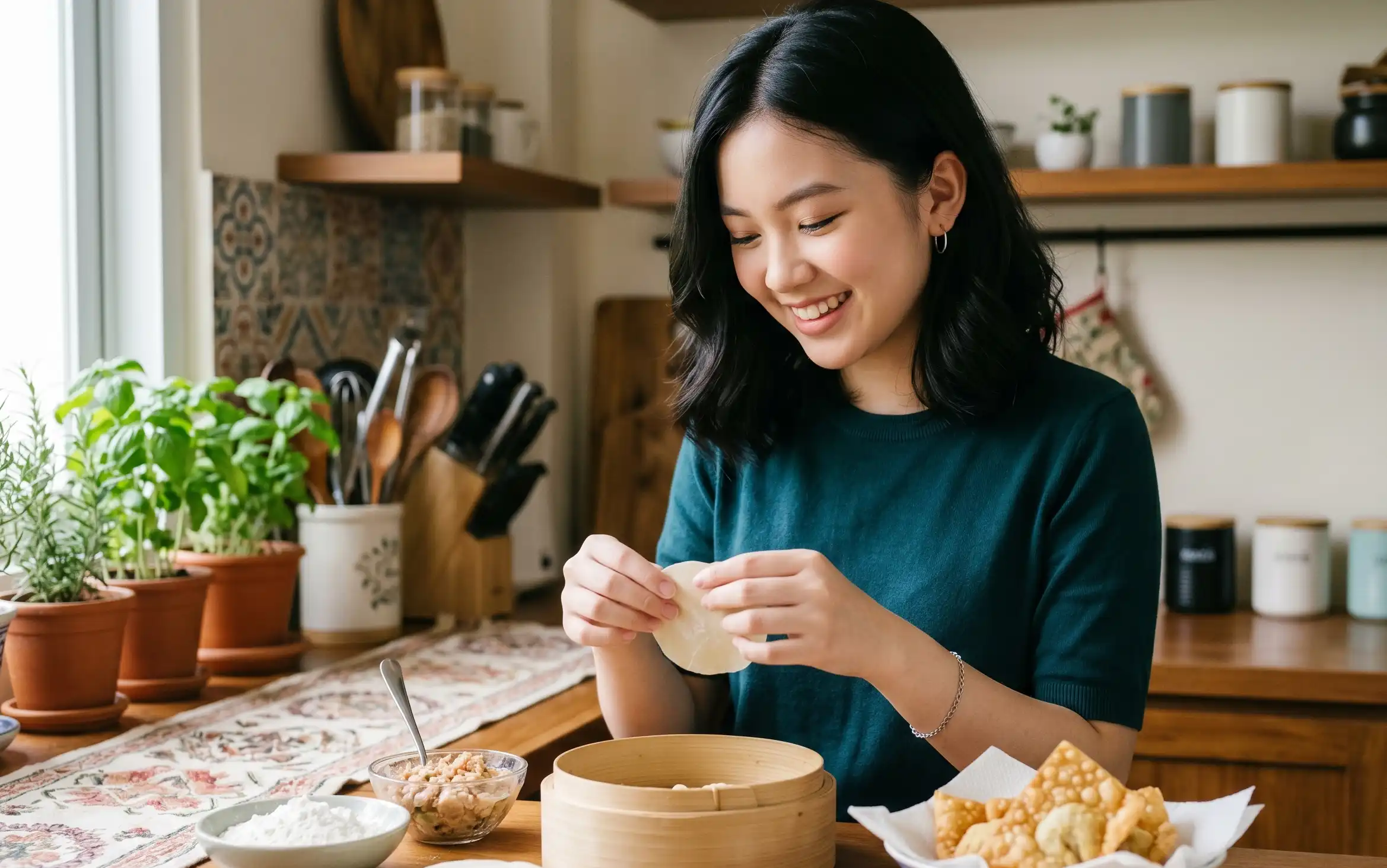 Rahasia Kulit Pangsit Goreng Renyah, Tips Membuat Tekstur Tipis dan Bergelembung Cantik