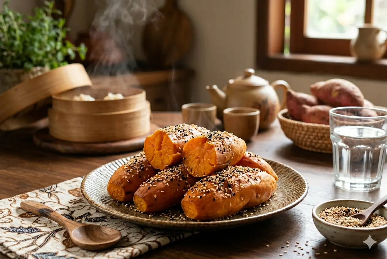 Ubi Jalar Kukus Tabur Wijen, Sumber Beta Karoten untuk Kesehatan Mata