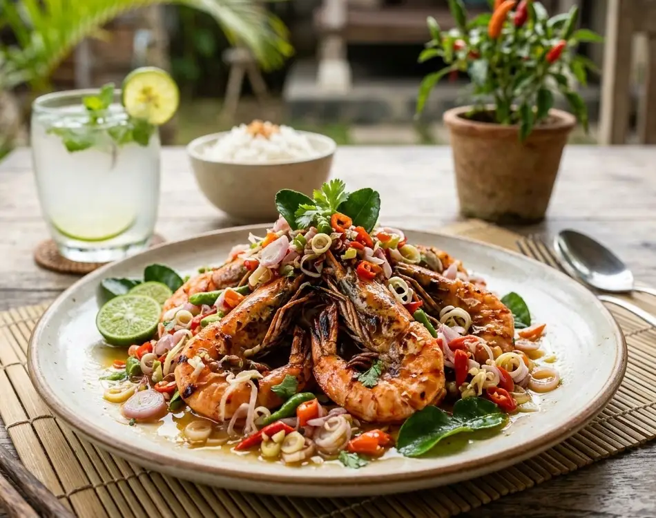 Udang Sambal Matah dengan Aroma Segar