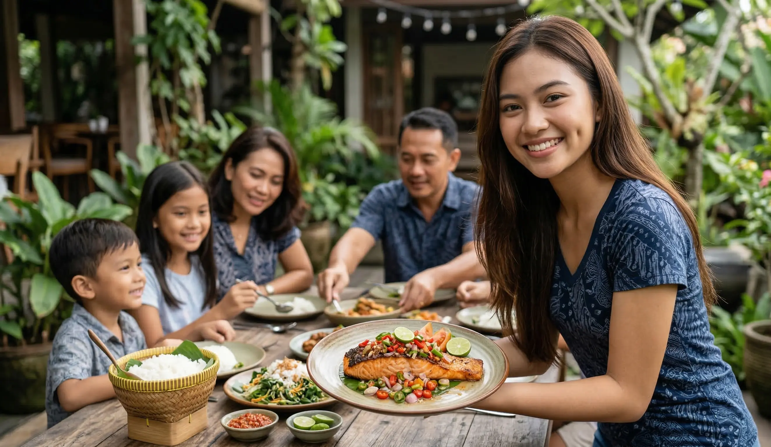 Grilled Salmon Sambal Dabu-Dabu, Mewah Tapi Tetap Nusantara