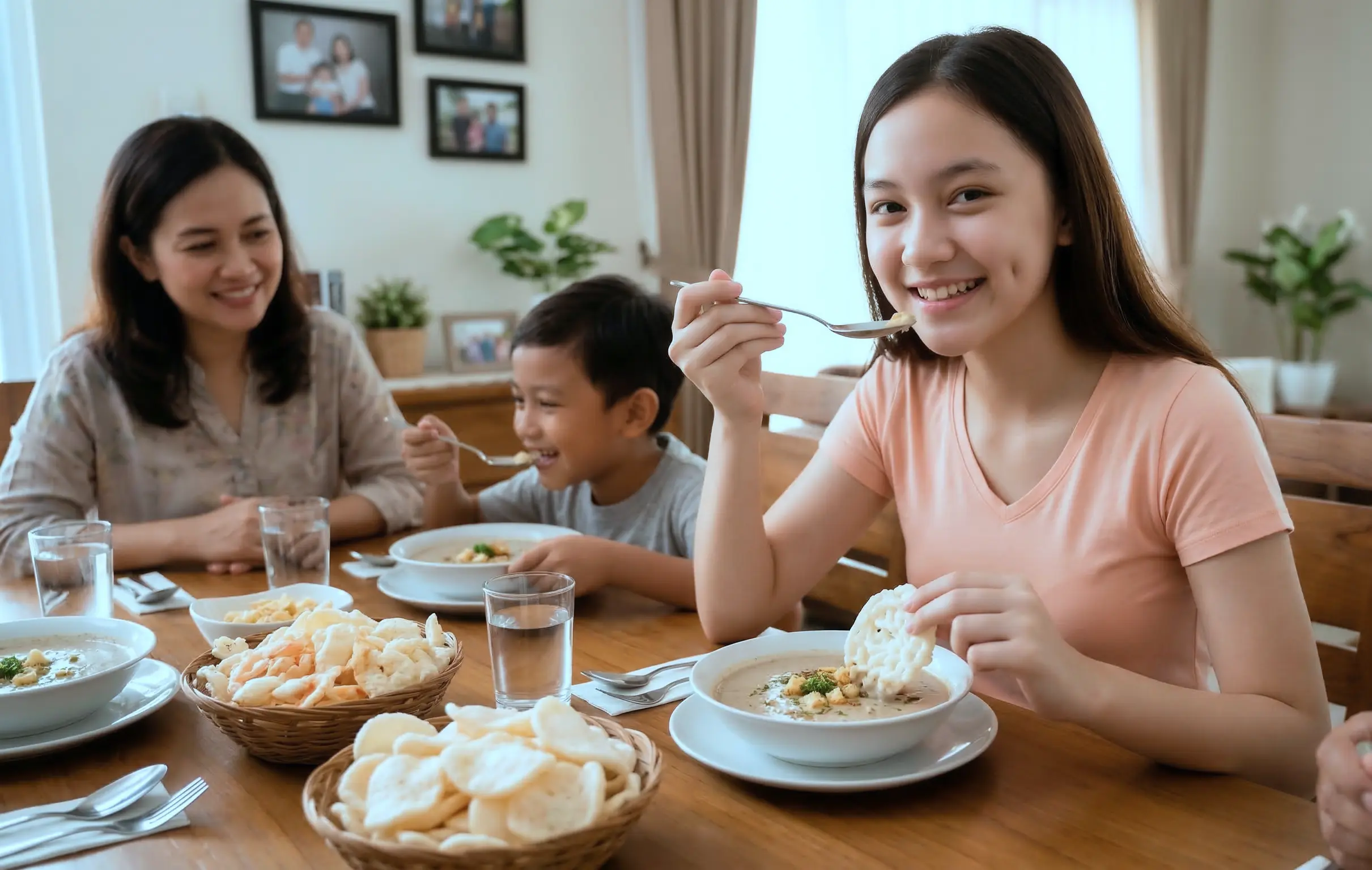 Ide Menu Creamy Soup dengan Kerupuk, Sensasi Gurih, Creamy, dan Renyah dalam Satu Sajian